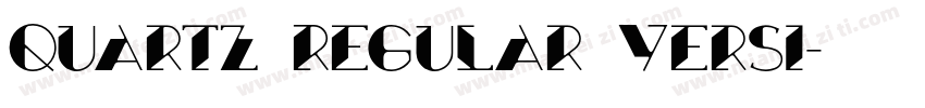 Quartz Regular Versi字体转换